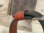 The Yarm Watch Strap in Forest Green Canvas & Leather 20mm/18mm