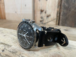 The Victory Yorkshire Rally Black Leather Watch Strap 20mm