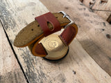 The Yarm Watch Strap in Gold Patina Canvas & Leather 22mm/20mm